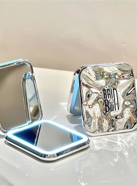 Make-up Mirror with LED Light Student Folding Mirrors Deskto