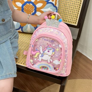 儿童出游小背包女孩外出旅行双肩包书包小学生轻便软春游超轻 新款