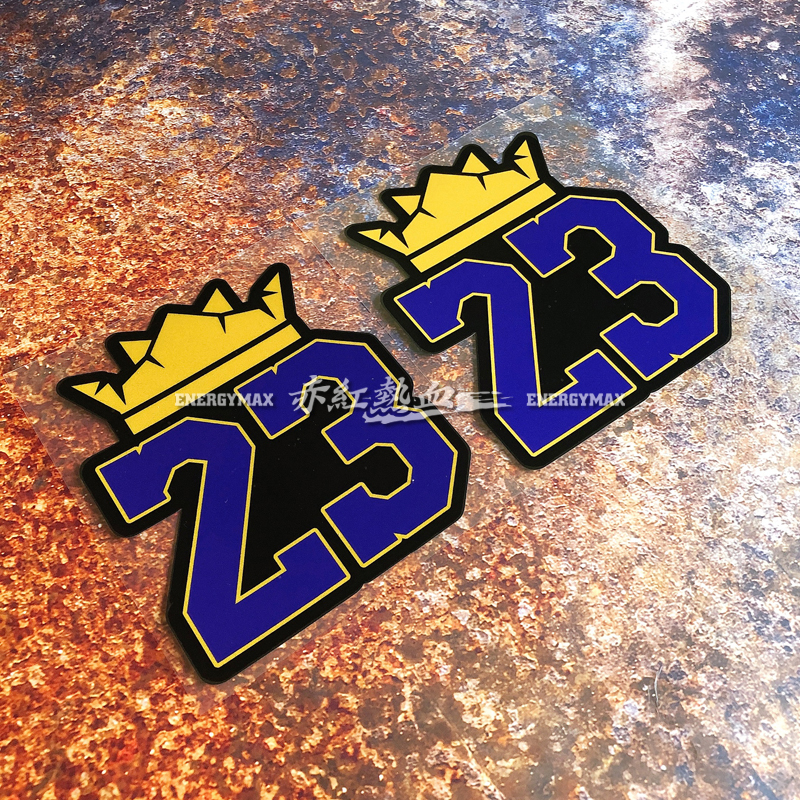 赤红热血汽车贴纸詹皇23号篮球摩托车电动车创意贴划痕遮挡拉花