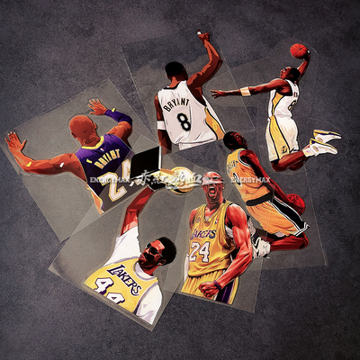 篮球黑曼巴防水反光车身贴