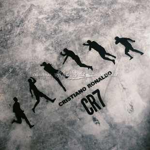 赤红热血 C罗CR7进球庆祝动作时尚反光汽车贴纸个性改装装饰贴花