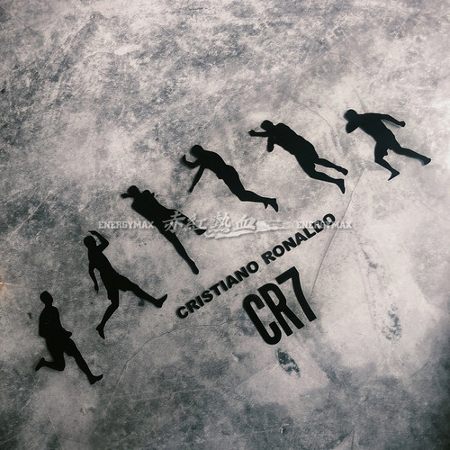 汽车贴纸赤红cr7进球庆祝动作