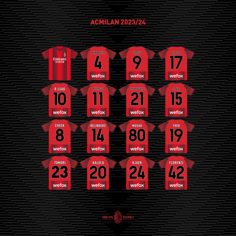 AC米兰球衣防水反光装饰车贴