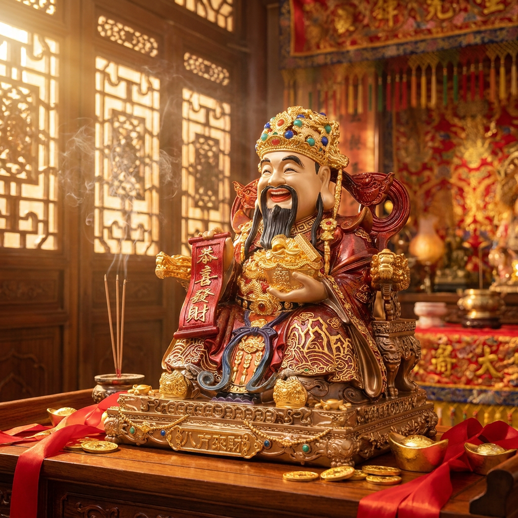 东来紫文财神佛像招财供奉神像纯铜范蠡铜像比干财神爷店铺家用