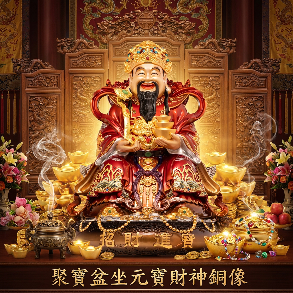 东来紫文财神佛像招财供奉神像纯铜范蠡铜像比干财神爷店铺家用