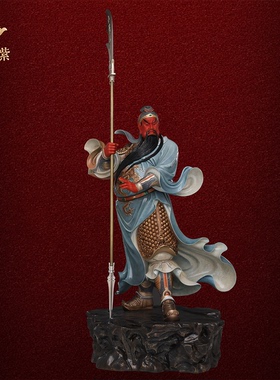 东来紫关公摆件武财神神像铜雕招财供奉铜像关帝圣君京铜伽蓝菩萨
