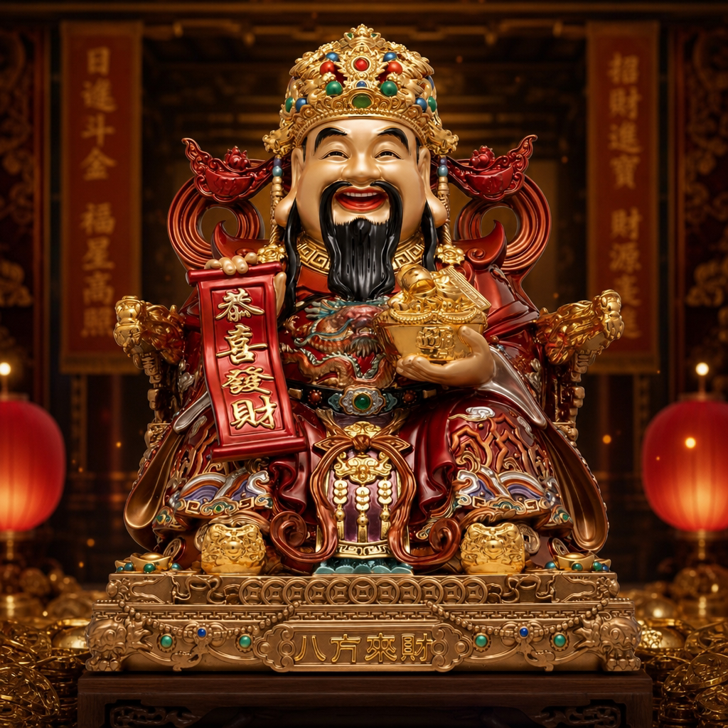 东来紫文财神佛像招财供奉神像纯铜范蠡铜像比干财神爷店铺家用