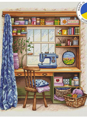 法国DMC十字绣套件卡通动物 A1091缝纫角 28CT 卧室装饰画新款