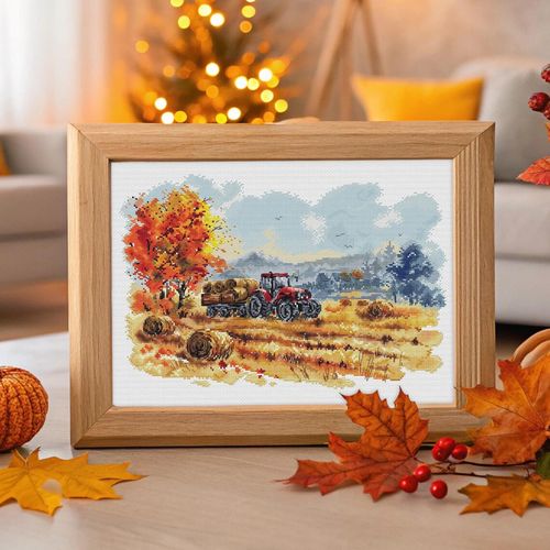 法国DMC十字绣套件风景 A1287秋日丰收 28CT 简单新手 印花