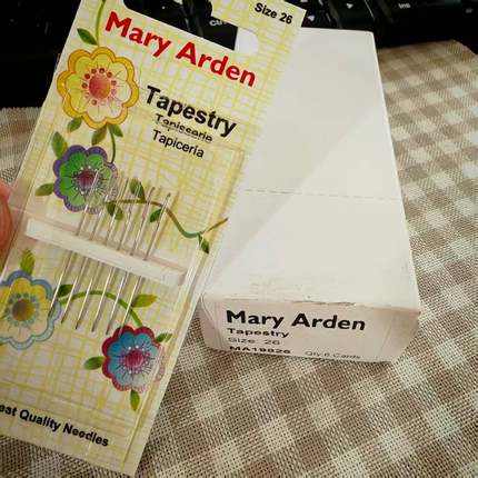 英国Mary Arden 玛丽雅十字绣针工具刺绣针手工针大眼针整盒装