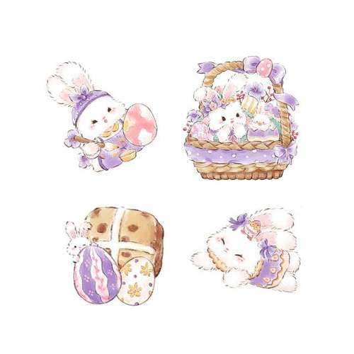 十字绣工具亚克力吸针【191】复活节兔兔吸针 4枚装
