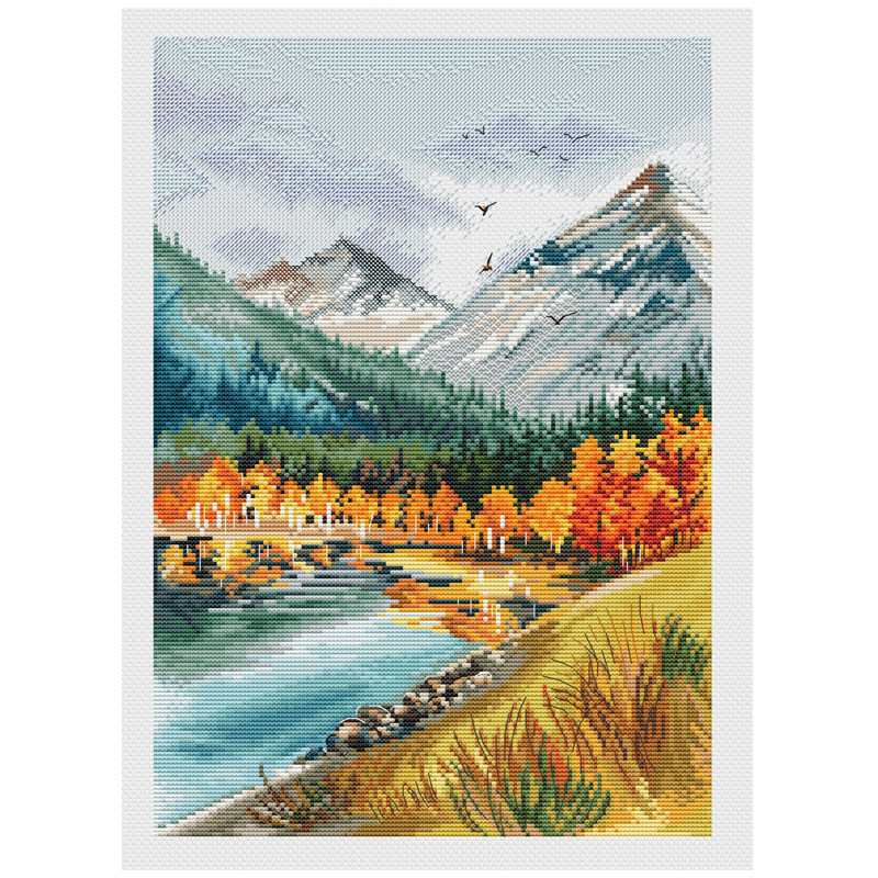 法国DMC十字绣套件风景 A1416秋景 28CT 简单 印花