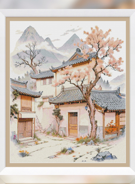 法国DMC十字绣套件 D439 仙境般的中式别院 全针25CT简单新手国风