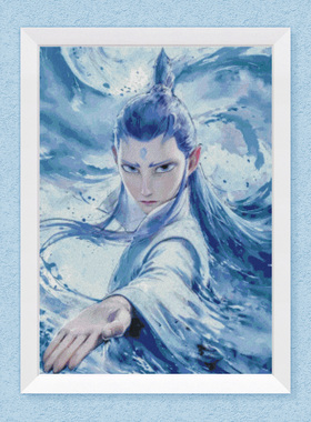 法国DMC十字绣套件 D458 敖丙 全针25CT简单新手 满绣