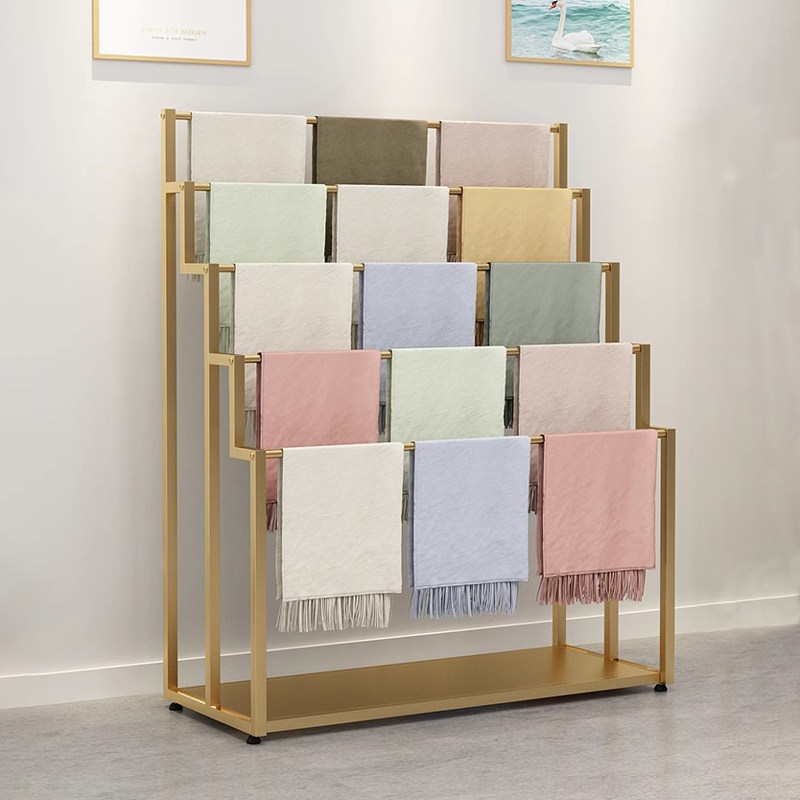 服装店围巾裤子西裤展示架挂皮带领带收纳架丝巾布料浴巾落地架子