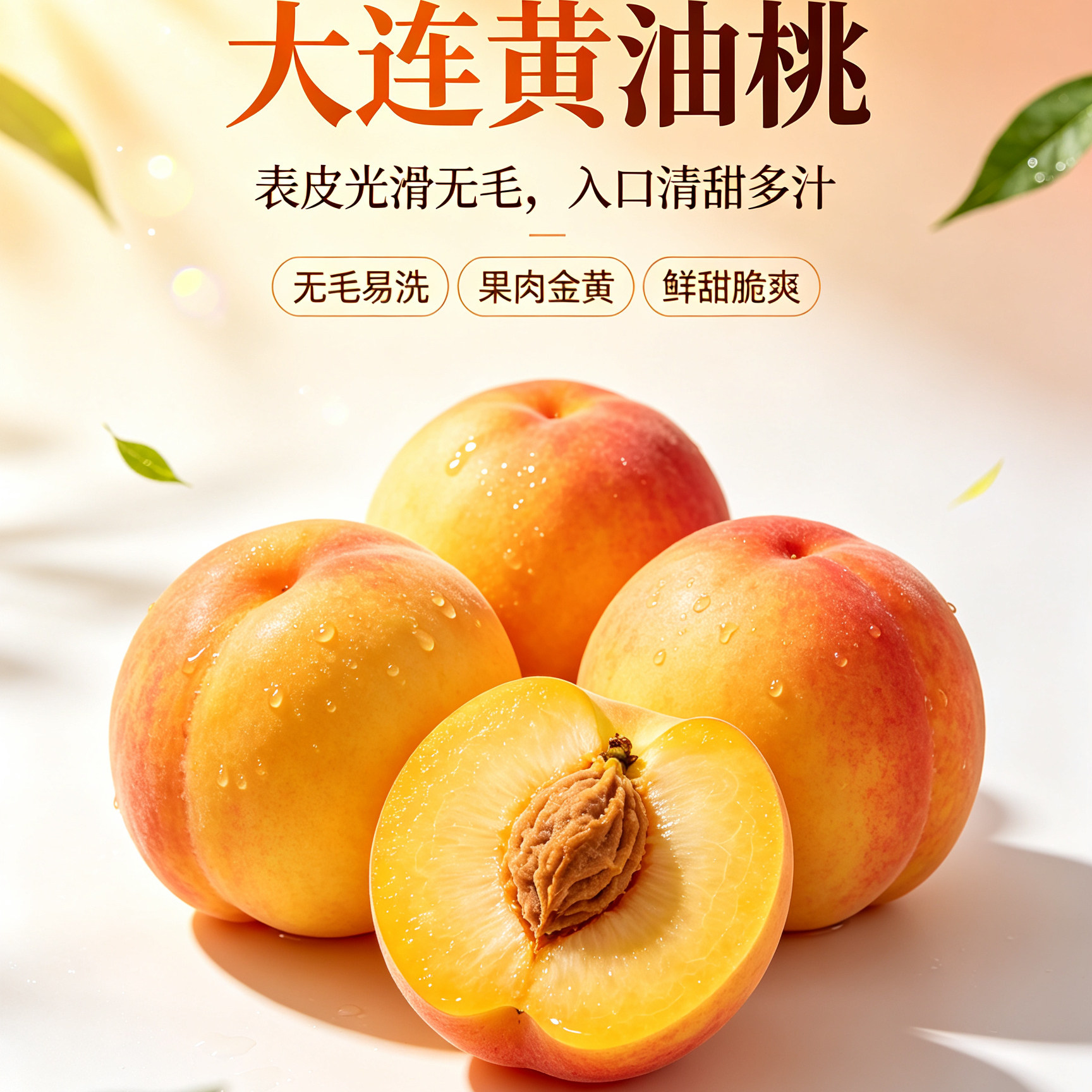 正宗新鲜黄油桃黄金蜜桃芒果桃黄金油桃新鲜水果油桃应季顺丰包邮
