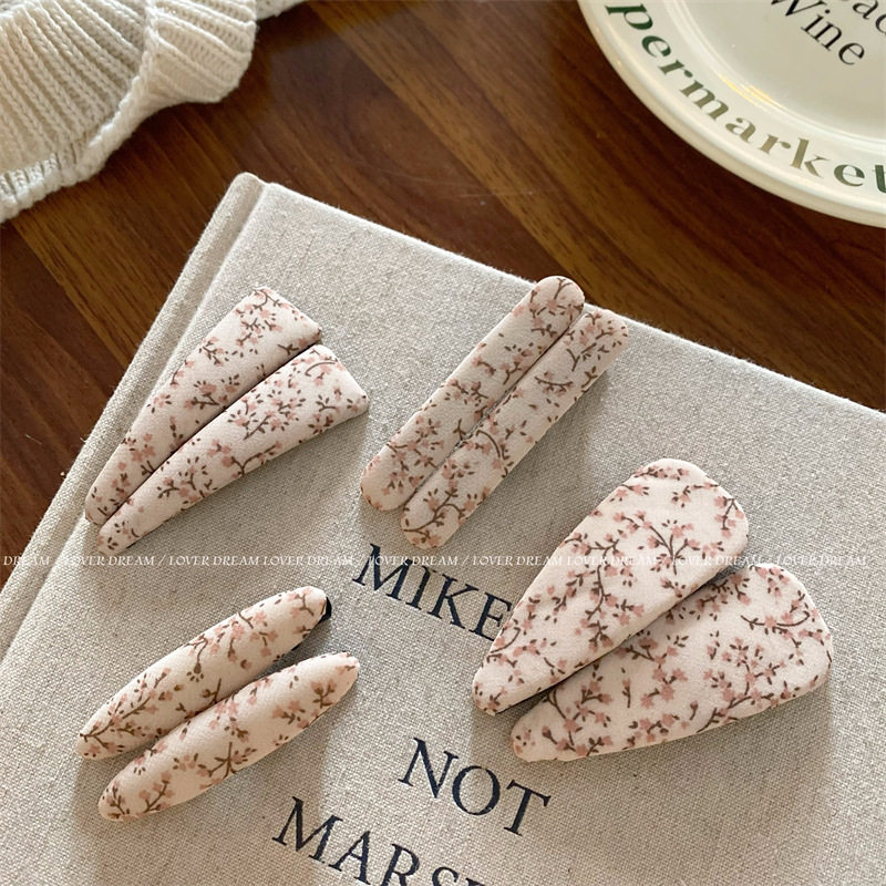 韩国ins新款纯色粉色碎花布几何发夹 甜美可爱少女刘海夹头饰发饰,饰品/流行首饰/时尚饰品新,发饰,淘宝优惠券,粉丝福利购,淘宝优惠卷