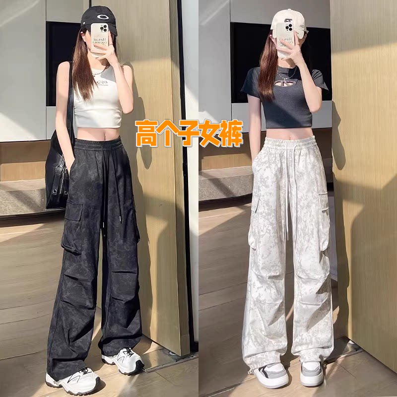 高个子超长迷彩工装裤女夏季薄款图片