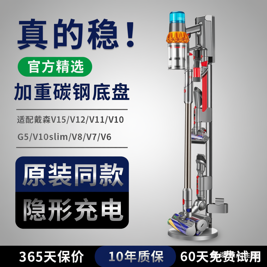 适用dyson戴森吸尘器收纳架免打孔支架g5v7v8v10v11v12v15挂架子