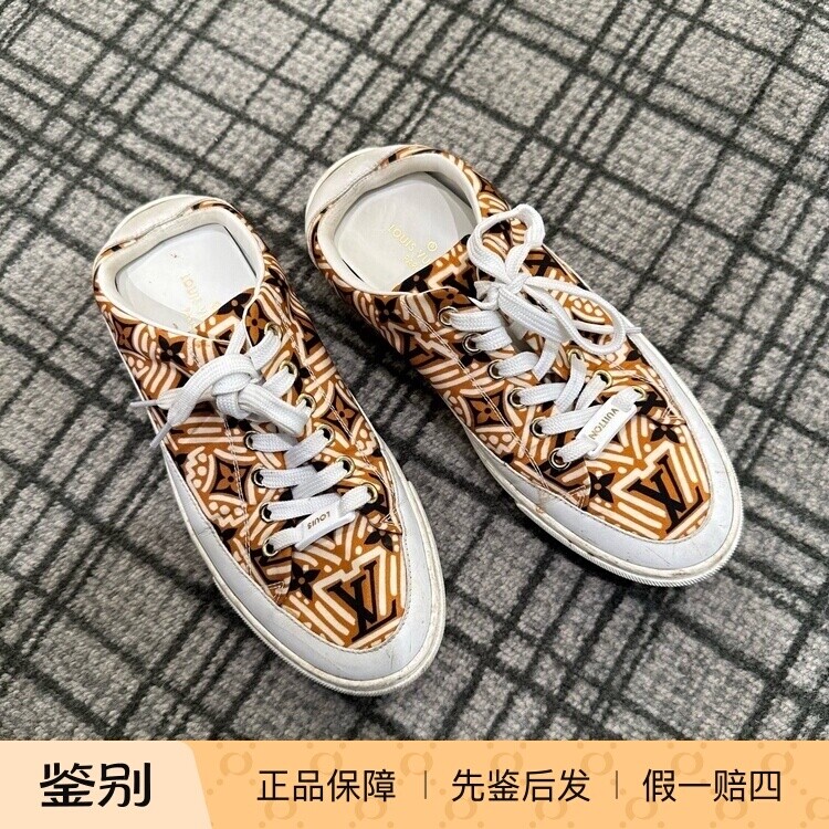 lv黄色老花一脚蹬板鞋36码