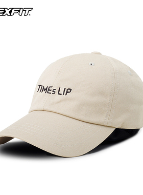 FLEXFIT进口韩版软顶棒球帽小众潮牌小头围鸭舌帽女黑色帽子ins潮