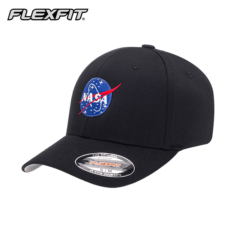 FLEXFIT NASA联名款棒球帽大头围大码鸭舌帽硬顶高顶帽子男潮冬季