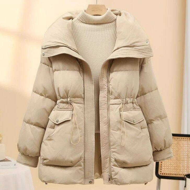 羽绒服女2025收腰显瘦新款加厚韩版白鸭绒冬季小个子宽松短款外套