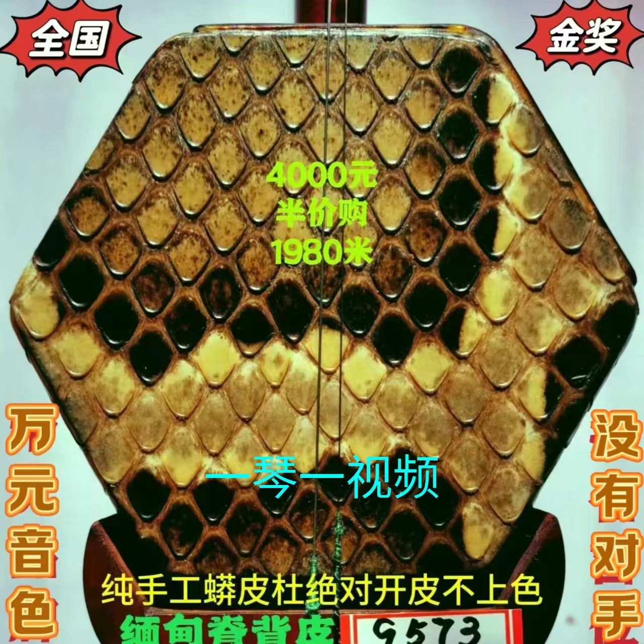韵声琴坊〔在中国好二胡比赛获金奖〕特级小叶紫檀二胡纯手机蒙皮