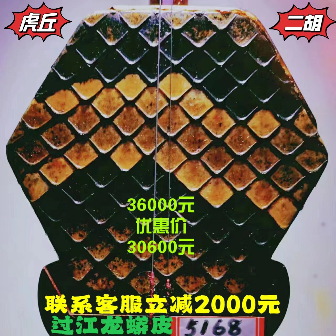 虎丘5168金章特级老料印度金星小叶紫檀二胡特选过江龙肛门背部皮