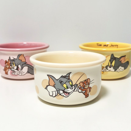 猫和老鼠陶瓷饭碗家用儿童卡通吃饭碗米饭碗新款好看餐具正版联名