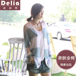 2023中长款春夏薄款大码外搭长袖针织衫开衫棉防晒衫空调衫外套女