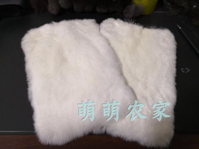 大版獭兔皮护膝整皮冬天护腿防寒防风护膝护肚子棉裤贴片兔毛护腰