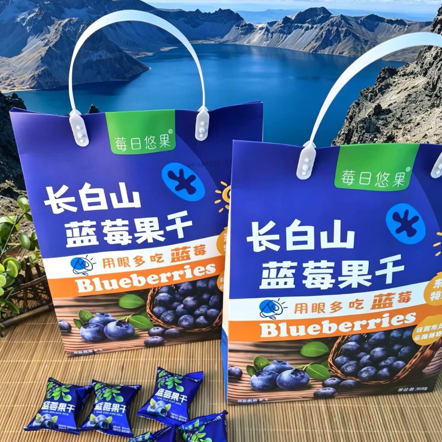 东北长白山特产野生蓝莓干蔓越莓干无油无添加无糖烘焙零食伴手礼