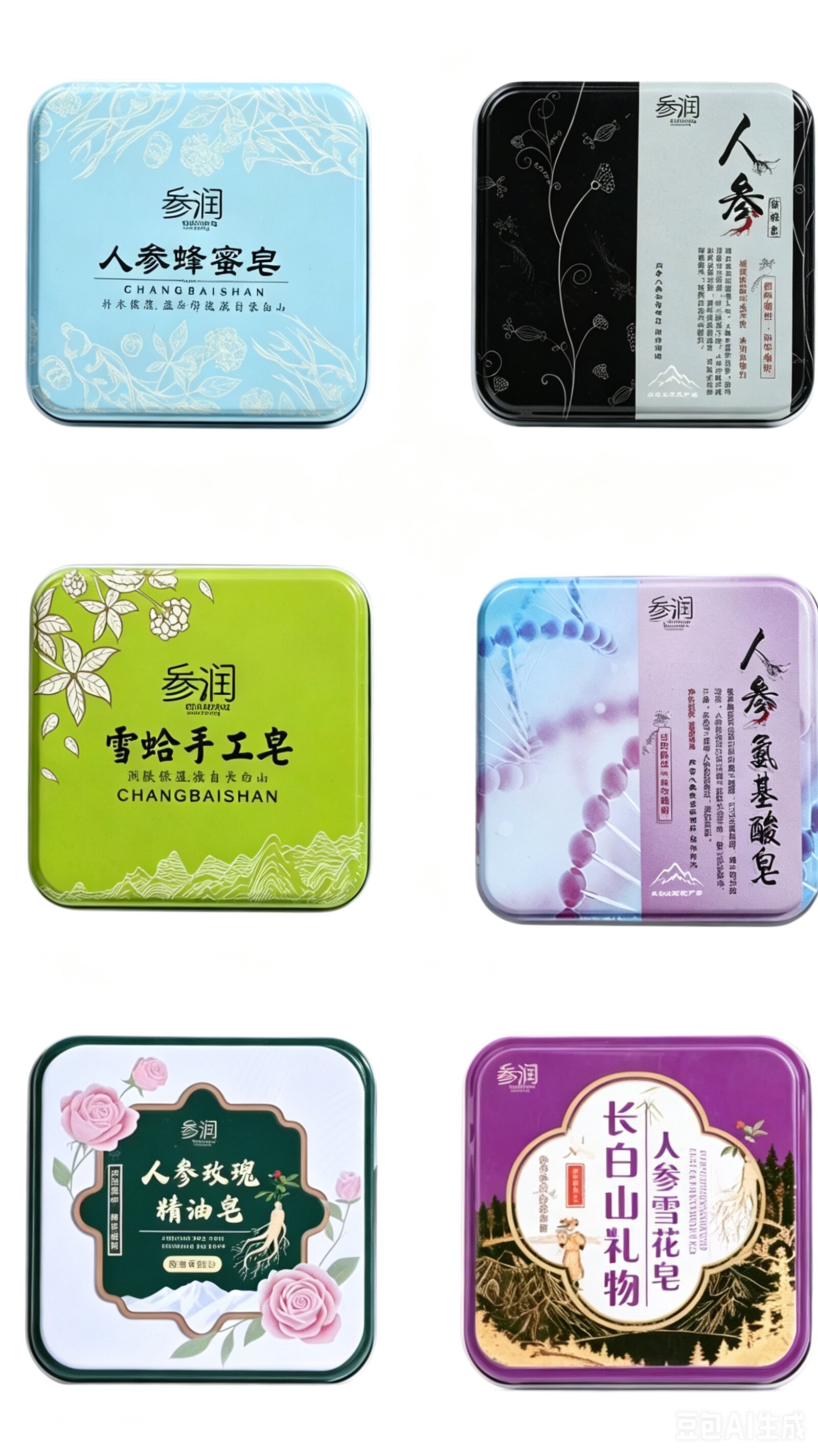 参润长白山伴手礼活性人参皂手工皂精油皂人参香皂植物皂羊奶皂