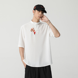夏季圆领T恤男韩版潮牌大码刺绣宽松短袖体恤潮A266-1-T160-P55，男装T恤，电商A266-1
