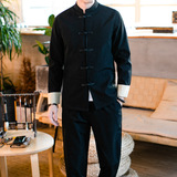 盘扣刺绣宽松外套2025新款春季风夹克立领A266-1-JK1906-P90，男装夹克，电商A266-1