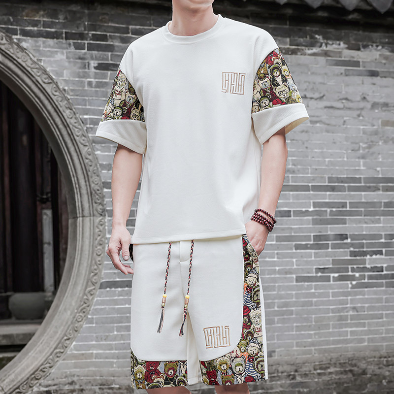 男士休闲运动套装男刺绣风一套A266-1-TZ8808-P50特批控78,男装休闲套装,电商A266-1