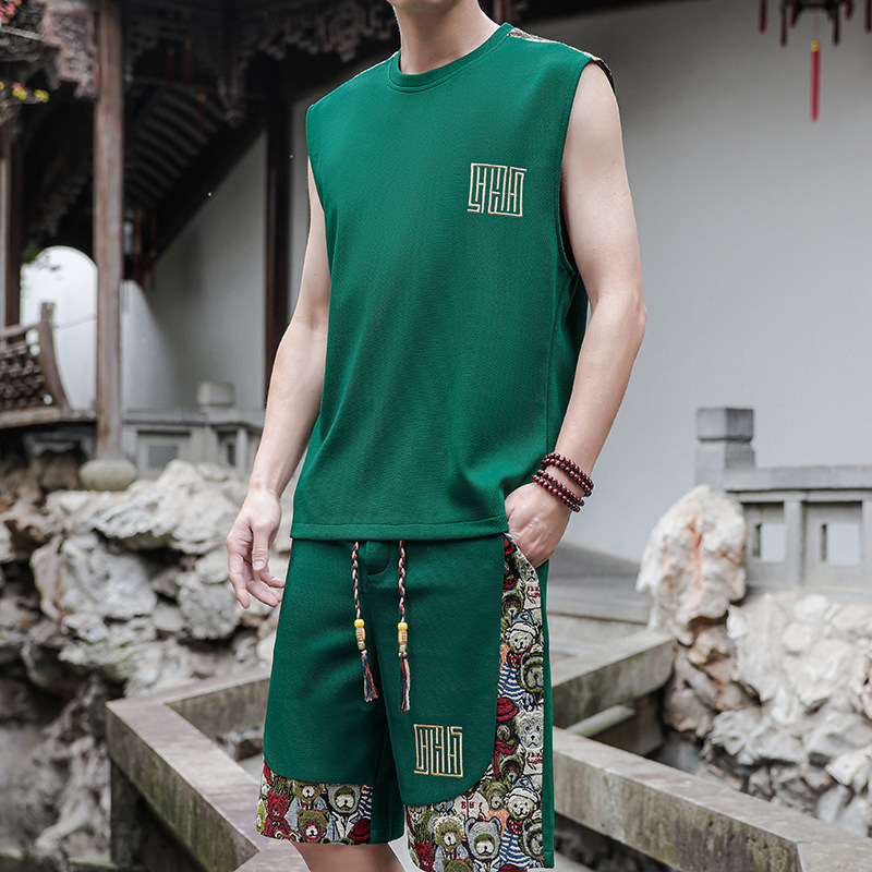 刺绣小熊休闲运动套装男风一套A266-1-TZ2208-P46特批控78图片