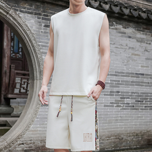 夏季刺绣运动套装男休闲风一套A266-1-TZ3307-P43特批控78图片