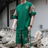 男士休闲运动套装男刺绣风一套A266-1-TZ8808-P50特批控78，男装休闲套装，电商A266-1