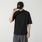 大码纯色夏季圆领T恤男韩版休闲短袖潮牌体恤潮A266-1-T161-P50，男装T恤，电商A266-1