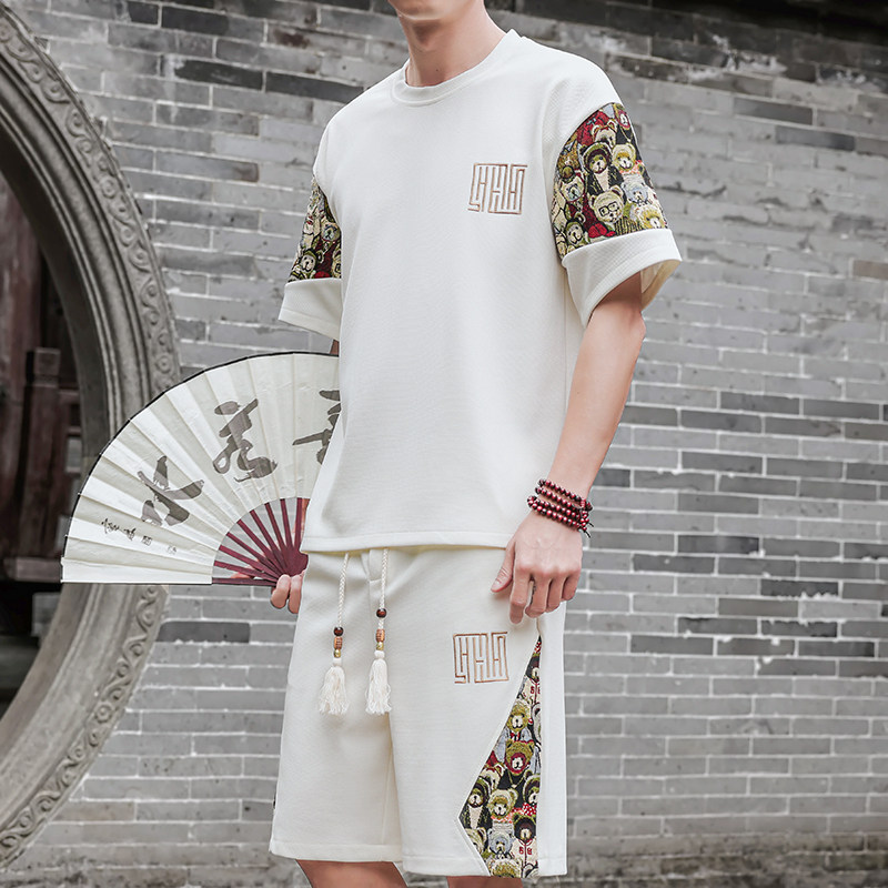 刺绣休闲运动套装男风一套风A266-1-TZ8858-P50特批控78图片
