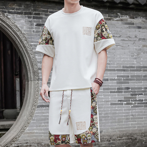 男士休闲运动套装男刺绣风一套A266-1-TZ8808-P50特批控78图片