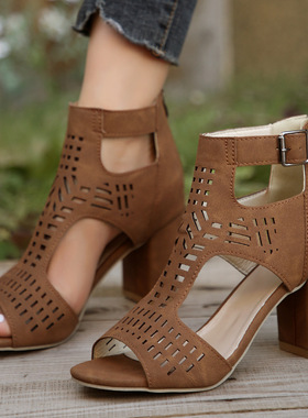 women High heels sandals Roman shoes bigger sizes 35-43凉鞋