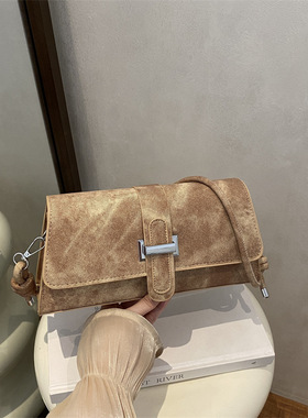 Small square bag PU handbag retro simple shoulder bag