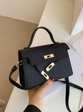 Small square bag PU handbag retro simple shoulder bag