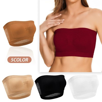 Large Size Women Strapless Bralette Non-Padded Tube Top Bra