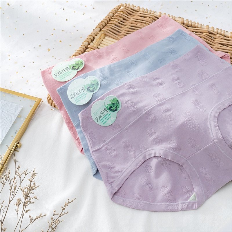 莫代尔棉内裤女舒适柔软透气提花艾草抗菌底档中腰三角裤无痕短裤,女士内衣/男士内衣/家居服,女三角裤,淘宝优惠券,粉丝福利购,淘宝优惠卷