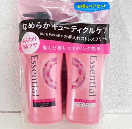 睡醒不乱 蓬松日本花王essential清爽滋润洗发水护发素套装美少女