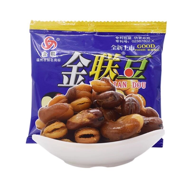 金联豆牛肉味油炸蚕豆休闲解馋香酥下酒零食口口香脆约20克一包